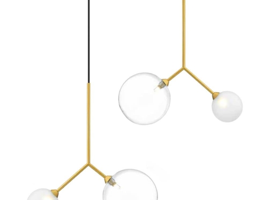 Φωτιστικό Οροφής Κρεμαστό 01253 2xG9 45x45cm Gold Luma