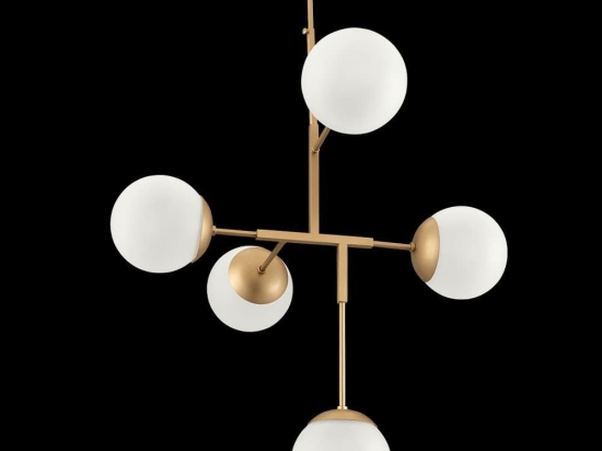Φωτιστικό Οροφής - Πλαφονιέρα 01272 5xG9 80x80cm Gold Luma