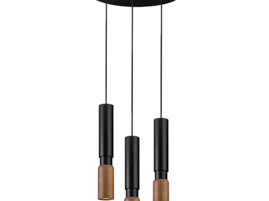 Φωτιστικό Οροφής Κρεμαστό 01300-07 GU10 D30cm Black Luma