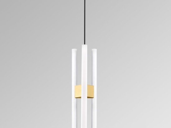 Φωτιστικό Οροφής Κρεμαστό 01321-07 3xLinestra 12x50cm Gold Luma