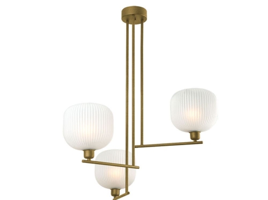 Φωτιστικό Οροφής Κρεμαστό 01393 3xE14 60x80cm Oxidized Gold Luma
