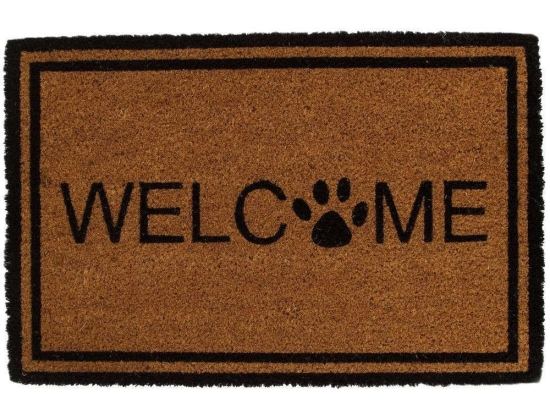 Πατάκι Εισόδου Welcome 100029 38x1,5x58cm Brown-Black 35 X 58