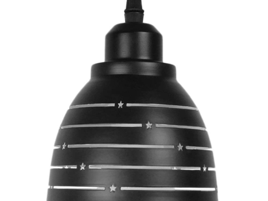 Φωτιστικό Οροφής Line Stars 01483 Φ13x14cm 1xE27 Black-White GloboStar