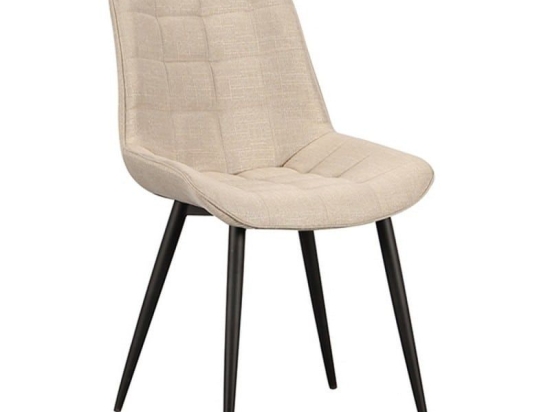 Καρέκλα Τραπεζαρίας Denis 11.1588.S (Σετ 4τμχ) 56Χ61Χ85cm Beige Μέταλλο,Ύφασμα