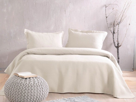 Κουβερλί Allure 01 (Σετ 3τμχ) Ecru Ρυθμός King Size 240x250cm Microfiber