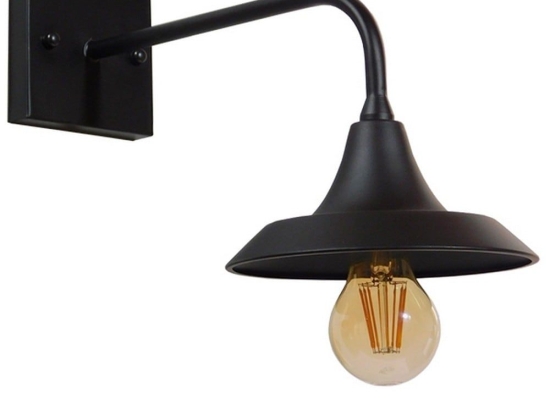 Φωτιστικό Τοίχου-Απλίκα Phia 01122 Black GloboStar Μέταλλο