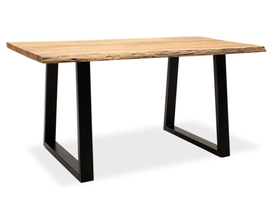 Τραπέζι Miles 113-000006 160x90x79cm Walnut-Black