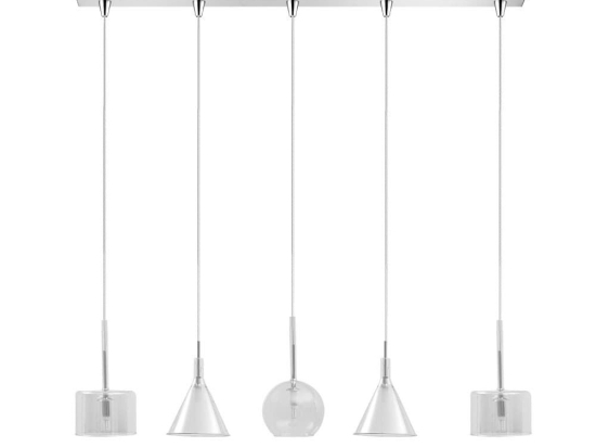 Φωτιστικό Οροφής - Ράγα 114-01047-12BR 5xG9 100cm Clear Luma
