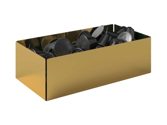 Θήκη Για Κάψουλες 117-024 25x13x7,5cm Gold Pam&Co Ανοξείδωτο Ατσάλι