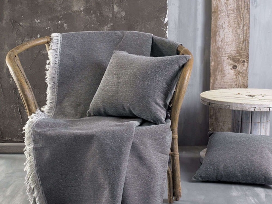 Ριχτάρι Miller 02 Grey Ρυθμός Πολυθρόνα 160x180cm 100% Βαμβάκι
