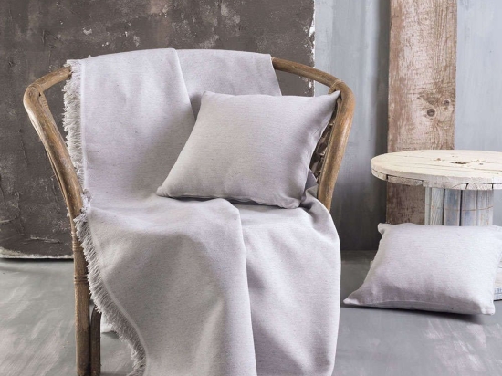 Ριχτάρι Miller 01 Silver Ρυθμός Τριθέσιο 180x280cm 100% Βαμβάκι