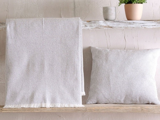 Ριχτάρι Tusca Ecru Ρυθμός Τετραθέσιο 180x330cm Βαμβάκι-Πολυέστερ