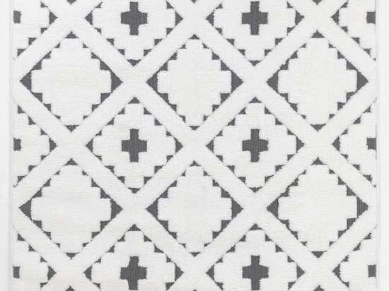 Σετ Χαλιά Κρεβατοκάμαρας 3Τμχ. Perla D046A1A Cream-Grey Ezzo ΣΕΤ (2 66x140 & 66x220) Πολυέστερ