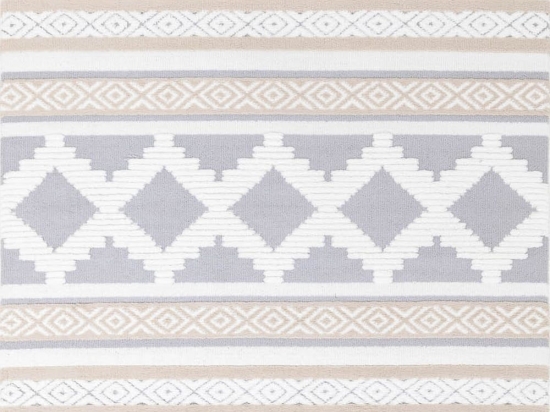 Σετ Χαλιά Κρεβατοκάμαρας 3Τμχ. Perla D060A1F Light Grey-Beige Ezzo SET(2 66X140&66X220) Πολυέστερ