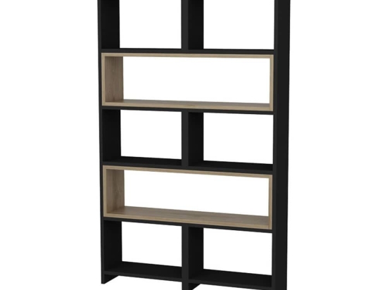 Βιβλιοθήκη Επεκτεινόμενη Thorin 120-000371 163,5x22x150cm Natural-Black