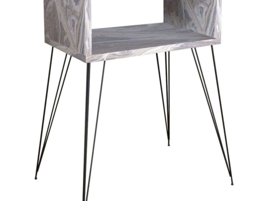 Κομοδίνο Naida 120-000401 45x30x59cm Marble Effect Grey