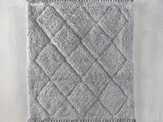 Ταπέτο Μπάνιου Gilma Grey Ρυθμός 50 X 80 100% Βαμβάκι