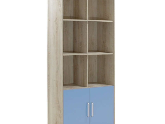 Βιβλιοθήκη Παιδική Looney Castillo-Μπλε 80,5X36,5X183,5Cm 123-000082 Mdf,Ξύλο
