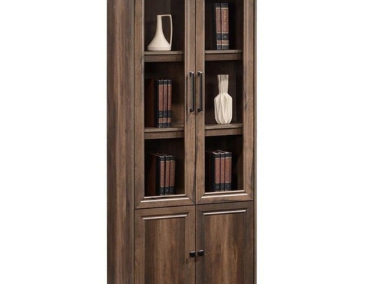 Βιτρίνα - Ντουλάπα Mozart Τζάμι 123-000127 Καρυδί 78,5X38X188cm Mdf,Ξύλο