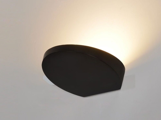 Φωτιστικό Τοίχου 01450 6W LED 3000K 540Lm 15x14cm Sand Black Luma