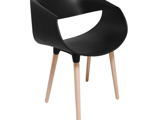 Καρέκλα Aura 127-000018 53x62x74,5cm Black-Natural