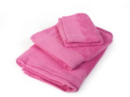 Πετσέτα Σετ 3τμχ Πενιέ Pink DimCol Σετ Πετσέτες 100% Βαμβάκι