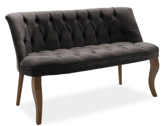 Καναπές Loreta 146-000017 Διθέσιος 146-000017 123x65x73cm Grey-Anthracite Ξύλο,Ύφασμα