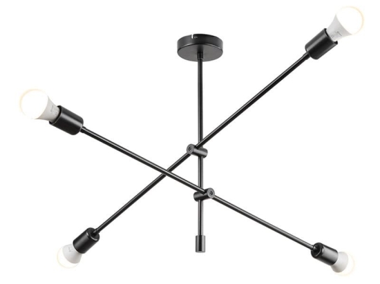 Φωτιστικό Οροφής Κρεμαστό PWL-1158 E27 90x90x55cm Black