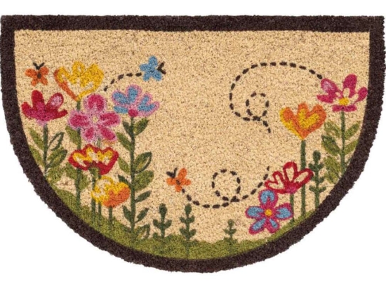 Πατάκι Εισόδου Ruco Print Flowers 805 40x60cm Beige-Multi Sdim 45X75