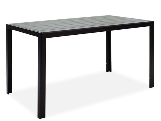Τραπέζι Κήπου Nares 152-000003 140x80x72,5cm Black-Anthracite