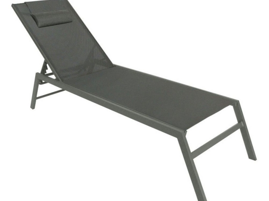 Ξαπλώστρα Kiara 152-000012 196x62x34cm Anthracite