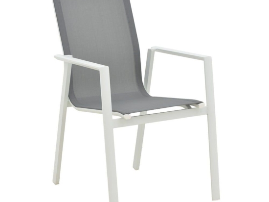 Πολυθρόνα Κήπου Dashiell 152-000049 71x58x94cm White-Grey
