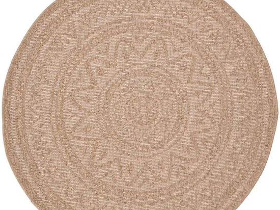 Χαλί Ψάθινο Avanos 8871 White Royal Carpet 200X200cm Round