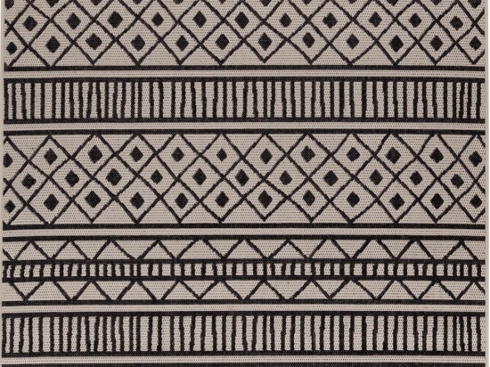 Χαλί Ψάθινο Flox 3603W Black Royal Carpet 67Χ140cm