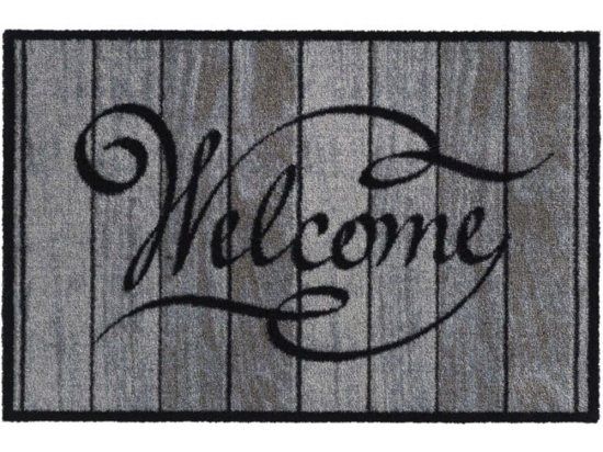 Πατάκι Εισόδου Ambiance 315 Welcome Wood Classic 50X75cm Grey Sdim 50X75