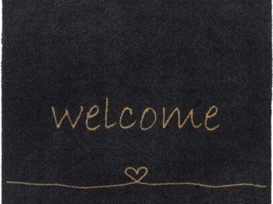 Πατάκι Εισόδου Walk & Wash 805 Welcome Heart 67X80cm Anthracite Sdim 67X80