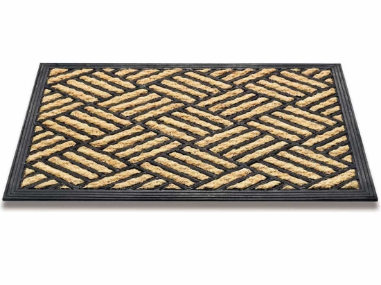 Πατάκι Εισόδου Boucara 084 Cheker 40X60cm Beige-Black Sdim 40Χ60