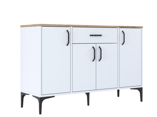 Μπουφές Ubron 182-000092 120x40x78,6cm White-Walnut