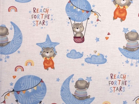 Πάνα Βρεφική Χασέ Reach The Stars 191 Sky Blue DimCol 80x80cm 100% Βαμβάκι