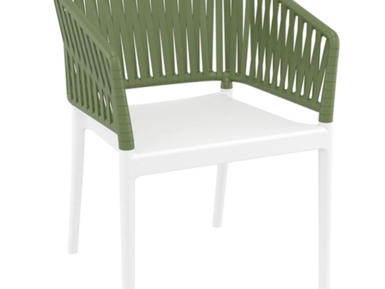Πολυθρόνα Portofino 20.0879 58x58x80cm Olive-White Siesta