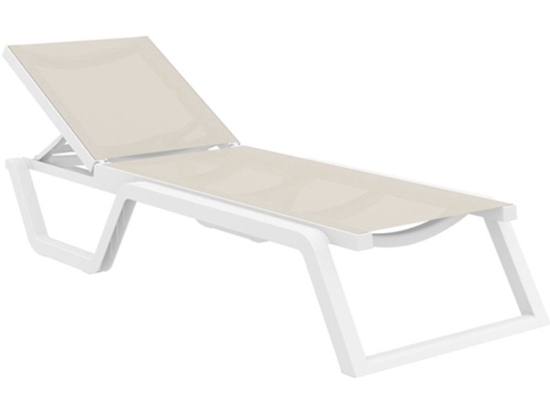 Ξαπλώστρα Rio 20.0905 187x69x33cm White-Taupe