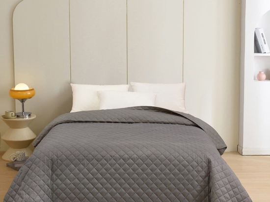 Κουβερλί Tosca Dark Grey Melinen Μονό 160x240cm Microfiber