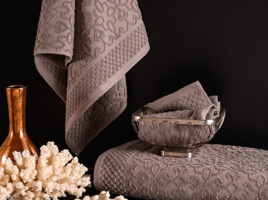Πετσέτες Norya (Σετ 3τμχ) Greige Melinen Σετ Πετσέτες 70x140cm 100% Βαμβάκι