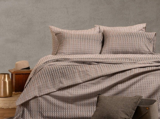 Σεντόνια Tundra (Σετ 4τμχ) Grey Melinen King Size 260x270cm Βαμβάκι-Πολυέστερ