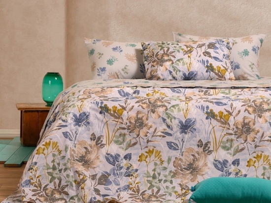 Σεντόνια Elrod Με Λάστιχο (Σετ 4τμχ) Blue Melinen King Size 180x232cm Cotton-Polyester