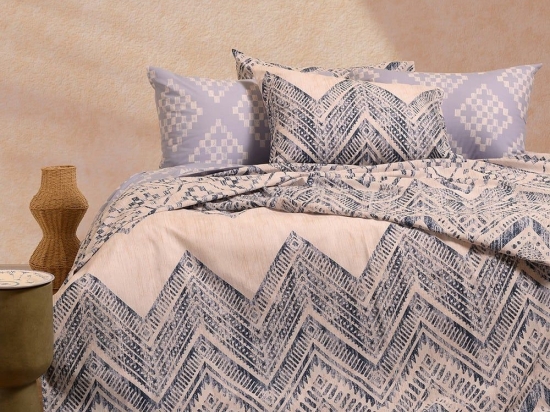 Παπλωματοθήκη Barrio Blue Melinen Μονό 165x245cm Βαμβάκι-Πολυέστερ