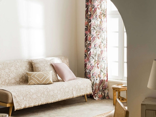Ριχτάρι Rosefield Beige 201/06 Gofis Home Πολυθρόνα 180x180cm Βαμβάκι-Πολυέστερ