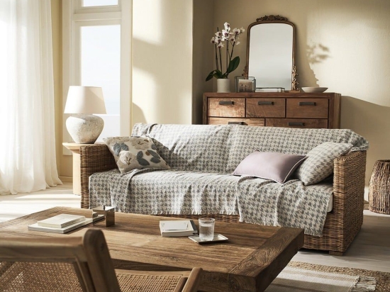 Ριχτάρι Mireya 252 Sky Grey Gofis Home Πολυθρόνα 180x180cm Βαμβάκι-Πολυέστερ