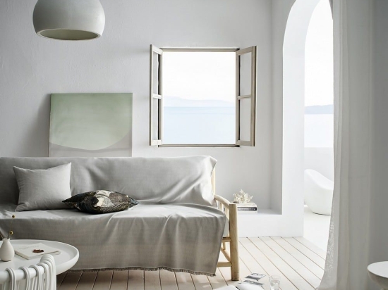 Ριχτάρι Rene SS24 732 Rock Grey Gofis Home Διθέσιο 180x250cm Βαμβάκι-Πολυέστερ
