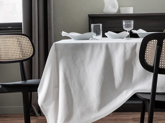 Τραπεζομάντηλο 173 16 Pure White Gofis Home 150X250 Βαμβάκι-Πολυέστερ